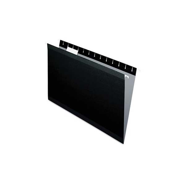 Tops Business Forms Pendaflex, COLORED REINFORCED HANGING FOLDERS, LEGAL SIZE, 1/5-CUT TAB, BLACK, 25PK 415315BLA - main
